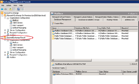 exchange 2010 console